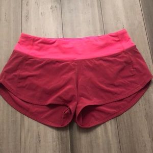pink lululemon shorts